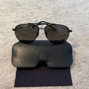Saint Laurent Black AVIATOR SUNGLASSES